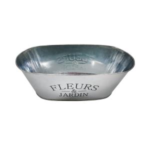 Wholesale Oval Galvanized Zinc Metal Vase Planter Pot For Flowers Garden Decoration from china suppliers