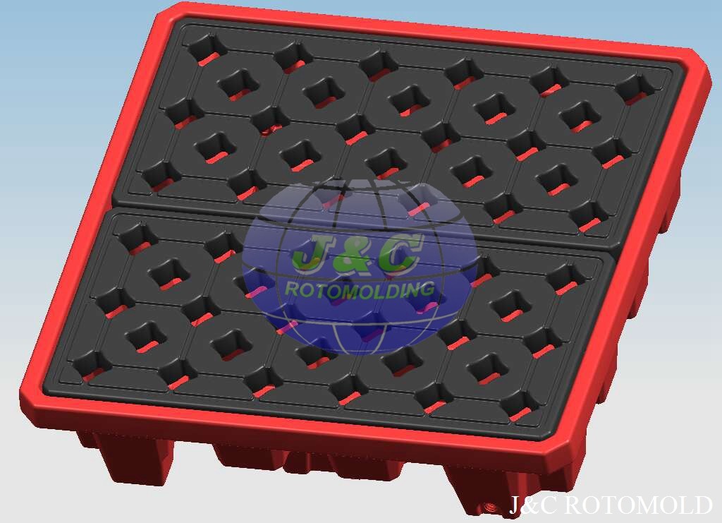Professional Plastic Rotational Moulding For LLDPE Drum Pallets / Containment Pallets