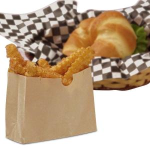 Wholesale Brown Paper Food Bags / Kraft Paper Snack Sacks Gusseted Type Grease Resistant from china suppliers