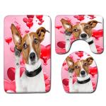 Creative Cute Cat Toilet Mat Set Personalized Dog Toilet Tank Cover Set