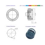 Cutout Dimension 27mm 32mm Elevator Push Button Stainless Steel Plastic Lift