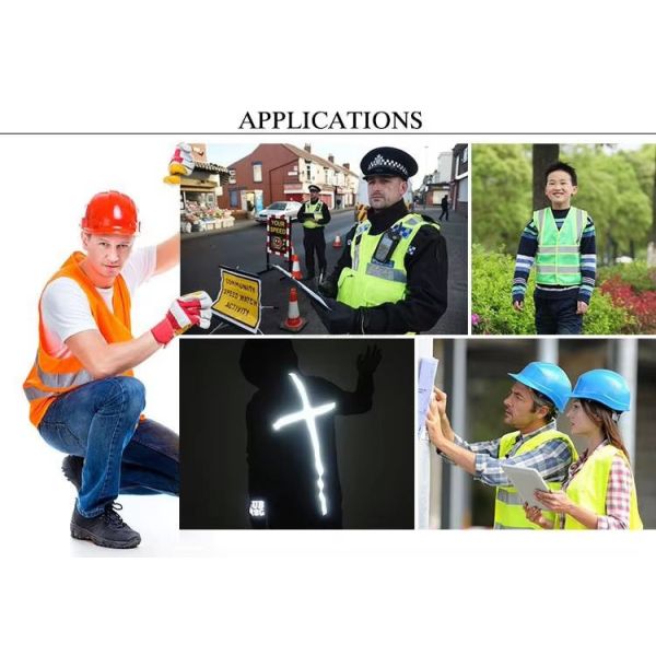 Strip Mesh Fabric Construction Security Safety Reflective Vest
