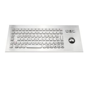 Wholesale Industrial Ruggedized Keyboard Built In Trackball Vandal Proof Brushed Stainless Steel from china suppliers