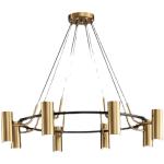 Minimalist Chandeliers Gold LED Black Ring Living Room Dining Lighting circular