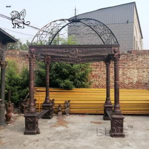 Wholesale Antique Iron Gazebo Wrought Iron Pavilion Garden Metal Large European Style Outdoor Decorative from china suppliers