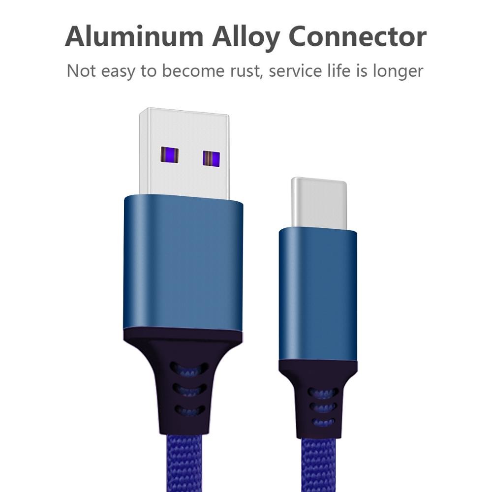 Super - Fast Charging USB Data Cable Type - C Connector 5A For Huawei