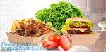 Custom Food Grade Paper Doughnet Box Wholesale,fast food take away paper box,