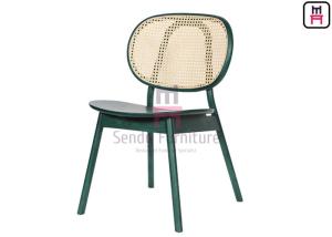 Wholesale Ash Wood Round Cane Back Armless Dining Chair 0.36cbm from china suppliers