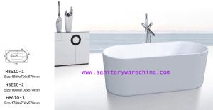 Wholesale Bathtubs, freestanding Bathtub without faucet , hand shower HB610 from china suppliers