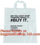 Manufacturer Custom Logo Printing soft loop handle plastic bag,promotional 100%