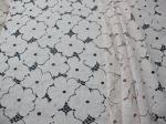 Floral Heavy Cotton Nylon Lace Fabric / White Stretch Lace Fabric SYD-0005