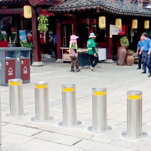 Wholesale 220*220*600MM Roadside Bollards Dia 219mm K8 Rated Bollards Electric Control from china suppliers