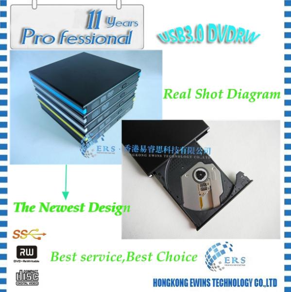 Quality Tray Loading USB3.0 External Blu-ray DVDRW/ DVD Burner Drive UJ260 UJ240(White/Black) for sale