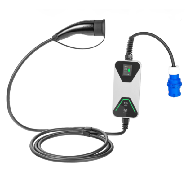 Portable EV Charger Type2 32A 7KW Fast AC Charging Station IEC 62196 WiFi LCD Tuya APP for Tesla BYD VW Electric Cars