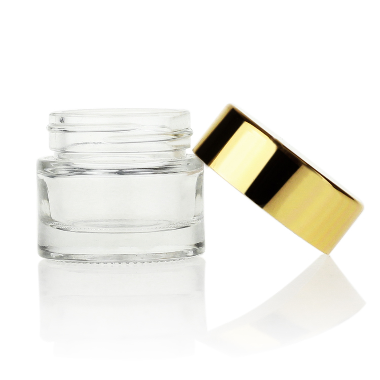 Clear Frosted 10g Cream Glass Jars For Cosmetic Lotion Cream