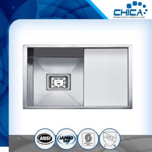 Wholesale commerical deep handmade undermount single bowl stainless steel kitchensink from china suppliers