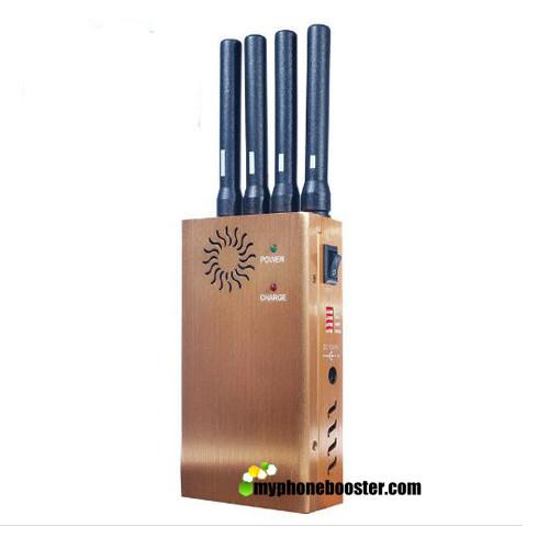 DC12V 4 Antennas Golden 2w Cellular Jammer Blocker GPS Wifi 4G 3G GSM Signal
