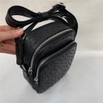 Authentic Real True Ostrich Skin Men Small Leisure Purse Genuine Leather