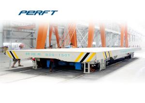 Wholesale 150 ton Carbon steel Rail Guided Electric Flat Transfer Cart for Factory Cargo Transportation from china suppliers