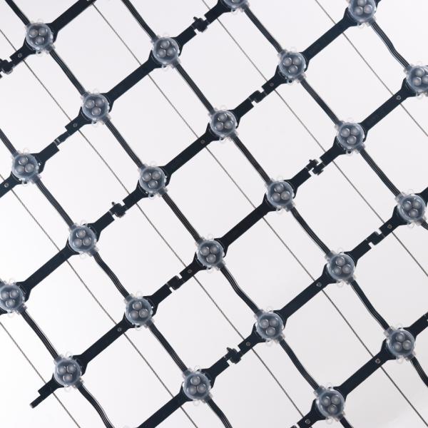 Outdoor 30mm Flexible LED Mesh Display Screen for Glass Curtain Building 1000mm