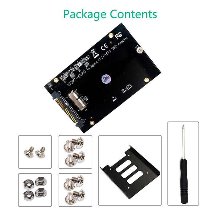 SSD To SFF-8639 PCIe Adapter Card 3.5" HDD For MacBook Air Pro Retina