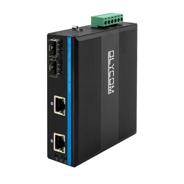 Industrial Network Switch With 2 SFP Ports and Wide Voltage for Outdoor