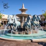 Life Size Bronze Horse Statues Water Fountain Large Outdoor Marble Fountains