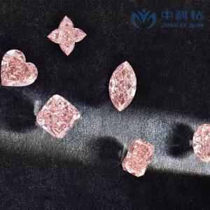 Wholesale CVD Round Brilliant Cut 0.63ct -1.4ct VS+ Matched Jewelry IGI Certificated Fancy Light Pink Lab Grown Pink Diamonds from china suppliers