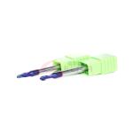 HRC65 Hardness Carbide Ball Nose End Mill 3mm 2 Flutes 30 Degree For Hard Steel