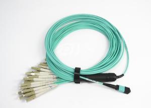 Wholesale Standard Green / Elite Yellow fiber optic jumper OM3 MPO - LC 24 Core from china suppliers