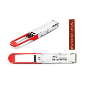 Wholesale 1310nm Wavelength 100G Optical Module 100GBASE-ER4 QSFP28 Duplex LC Connector from china suppliers