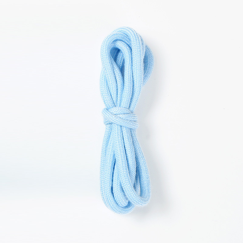 Blue Brown 6mm Braided Cotton Rope For Garment Drawstring