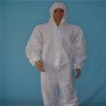 Hazmat Hospital Hooded Chemical Resistant Protective Suit Health And Safety