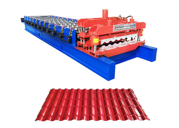 Coil Width 1200mm Cold Roll Forming Machine , 13 Rows Roller Roof Tile Production Machines