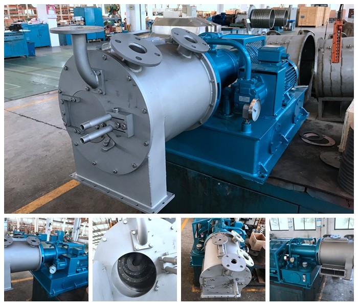 Automatic continuous 2 Stage Pusher basket centrifuge used for nitrocotton dewatering