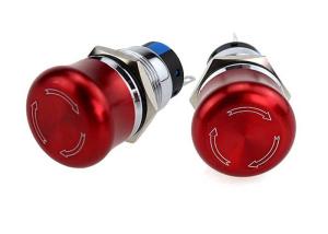 Wholesale Emergency Stop Red Anti Vandal Push Button Switch 19mm Mushroom Head from china suppliers