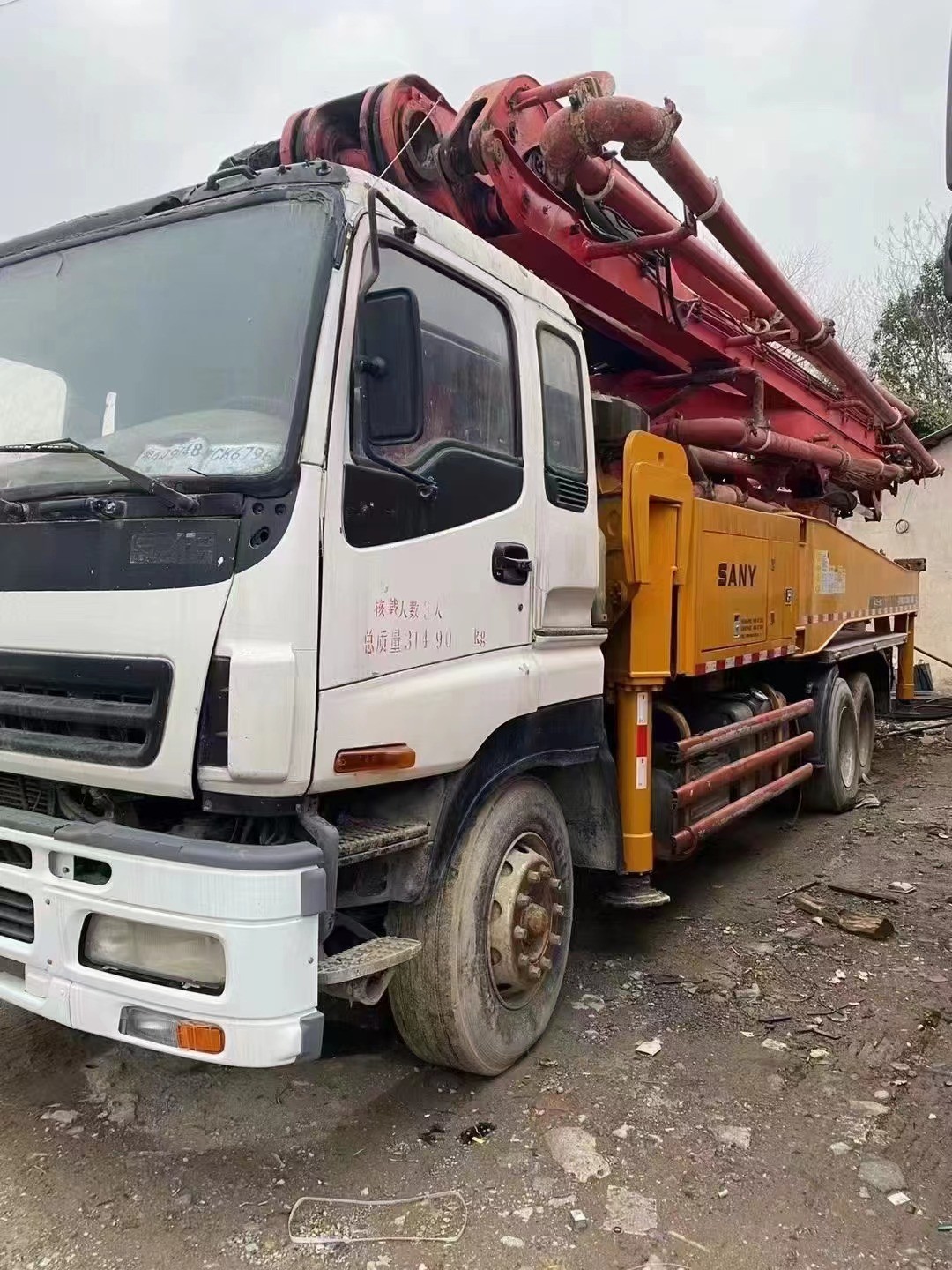 2012year 46m 49m 60m 62m Used Concrete Pump Truck for Sany Heavy Duty ISUZU