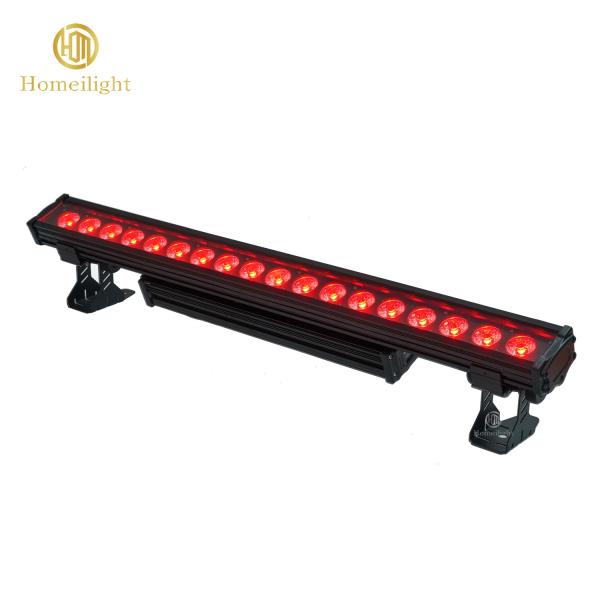 18pcs 18W RGBWA UV 6in1 LED Wall Washer Waterproof Stage Bar for AC90-240V/DC12