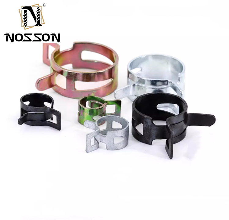 High Pressure ZINC Finish Adjustable Ring Pinch Metal Hose Clamps/Spring Clip for Heavy Duty Applications in Metric Systems
