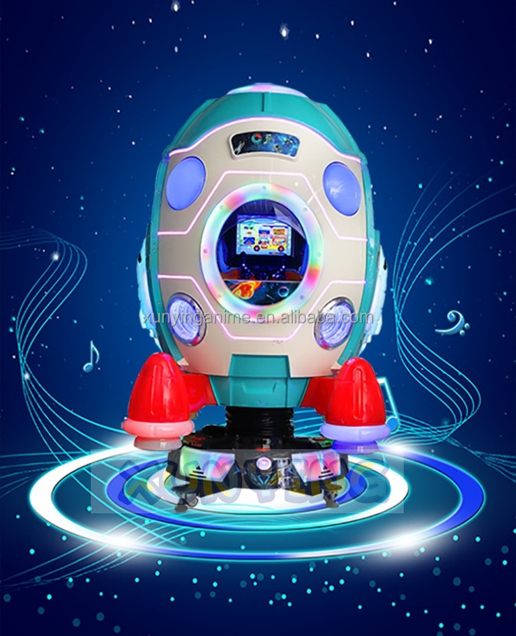 Coin Operated Space Capsule Kiddie Ride with Fun Game Screen 110V/220V/230V US Plug