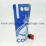 10L Empty Stand Up Spout Pouch With Butterfly Valve / Spigot For Wine Juice Cold