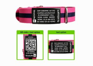 Wholesale Adjustable Nylon Sport ID Bracelet With Engraving Black Metal Plate from china suppliers