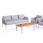Waterproof UV Resistant Fabric 45D Density Cotton Rattan Garden Furniture Dining
