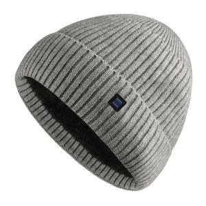 Wholesale Knit Rechargeable Heated Beanie , USB Heated Hat Overheat Protection from china suppliers