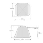 Outdoor Automatic Quick Family Camping Tent Silver Coating Sunscreen 4-6 Person