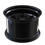 19inch Matte Black 2 Piece Forged Wheels Disc Gloss Black Lip For Luxury Porsche