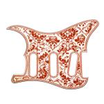 3Ply SSS Electric Guitar Pickguard 11-Hole White Pearl Flower Patter Scratch