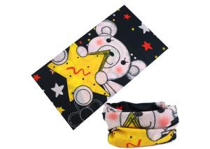 Wholesale Yellow Star Kids Headwear / Scarf Microfiber Polyester Breathable 25 * 50 CM from china suppliers