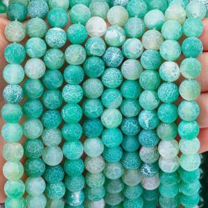 China Polished 8mm Green Weathered Natural Amethyst Crystal Beads For Bracelet Necklace on sale