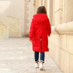 Bilemi Long Hooded Outerwear Kids Down Jacket Winter Jacket For Girls